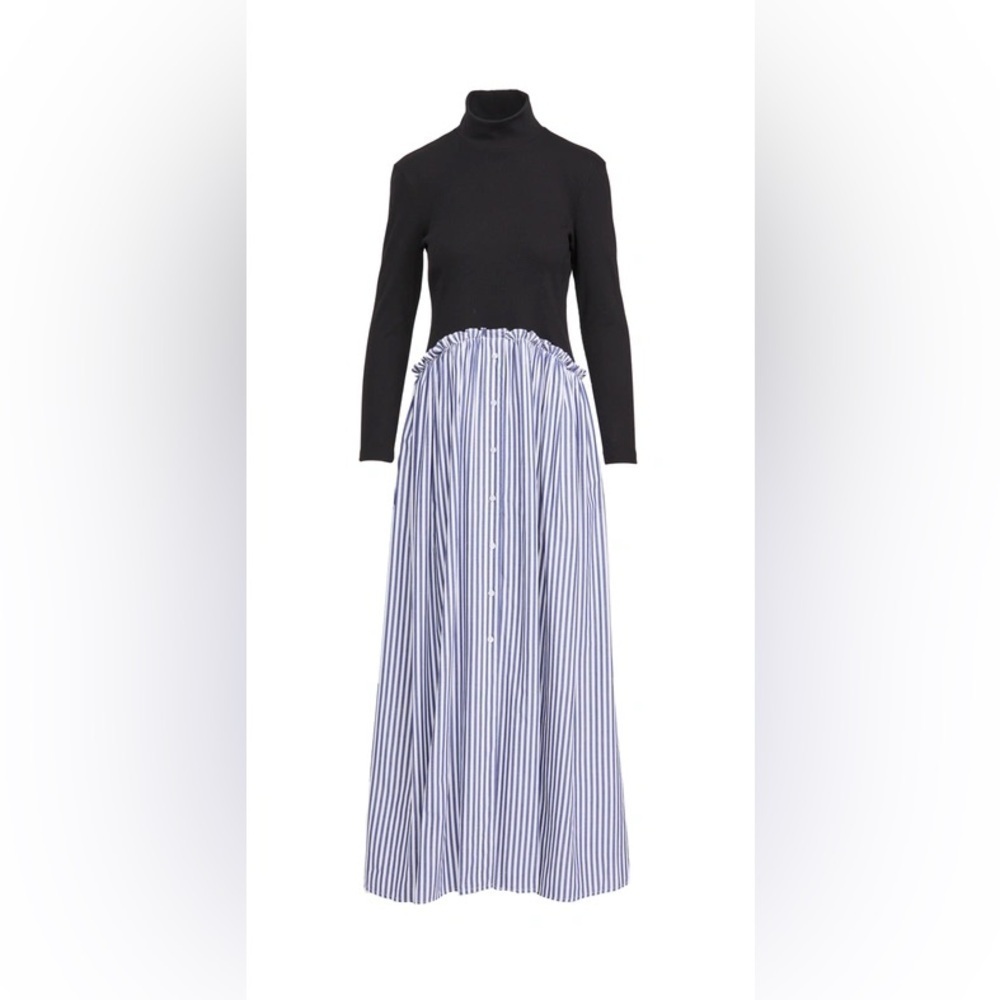 ROSIE ASSOULIN Ribs and Flows Navy White Maxi Dress Size Small NWT - Picture 10 of 10